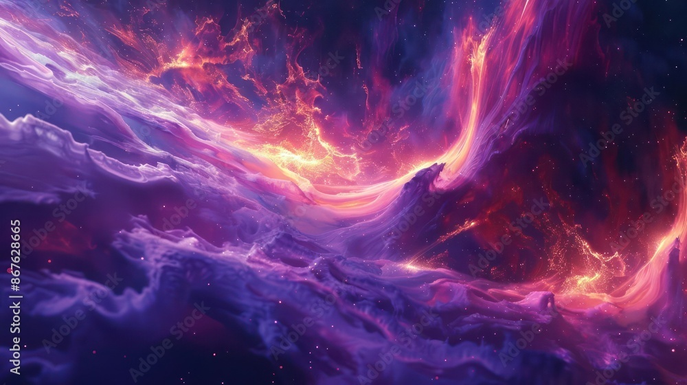 A grand, mysterious cosmic wave with intense energy., image of galaxy universe space beautiful like magic in dream. A grand, mysterious cosmic wave with intense energy., image of galaxy universe space beautiful like magic in dream.
