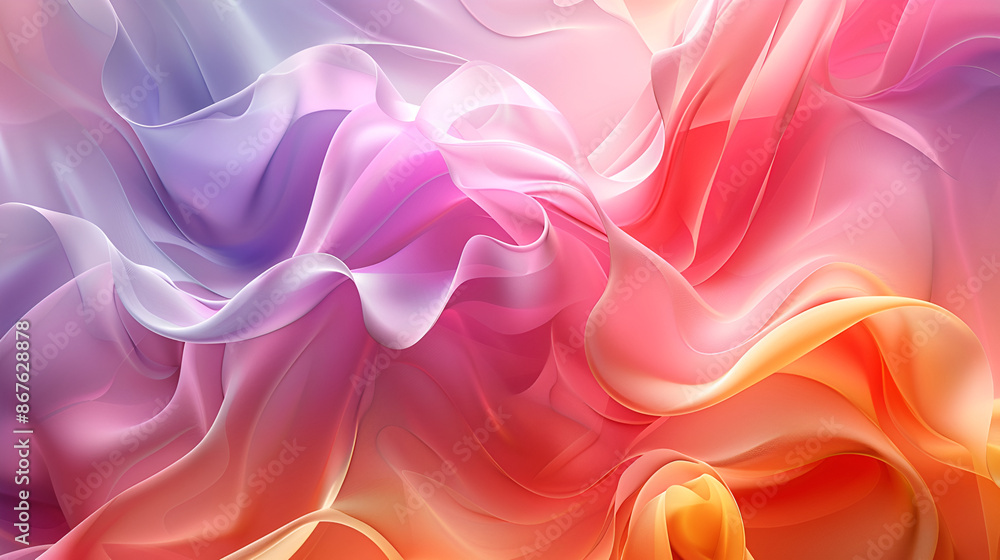 Gentle waves of pastel pink and orange hues in a soft abstract background ,Beautiful woman with elegant dress melting in Multi colored paint Gentle waves of pastel pink and orange hues in a soft abstract background ,Beautiful woman with elegant dress melting in Multi colored paint