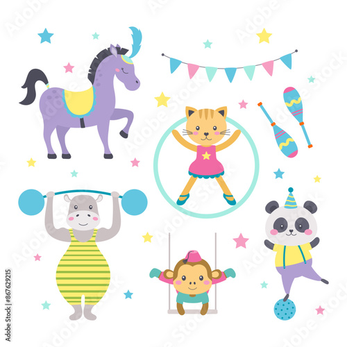 cartoon circus set