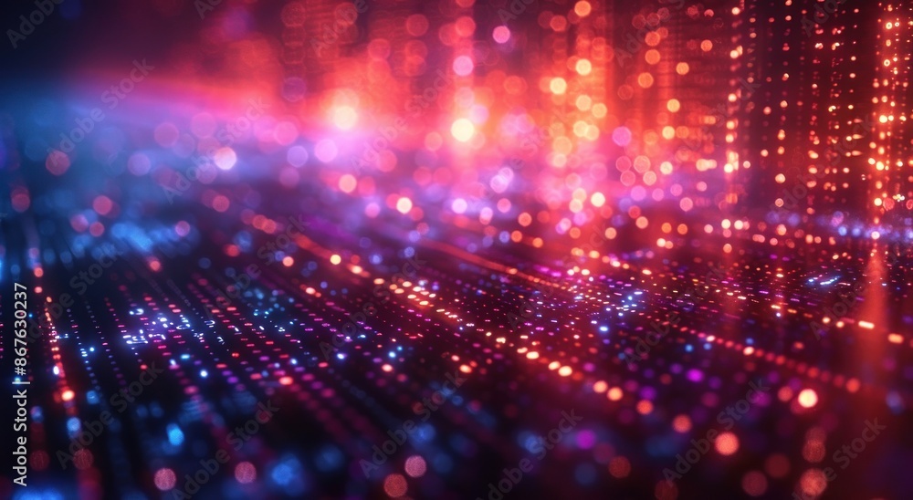 Abstract Red and Blue Bokeh Background Abstract Red and Blue Bokeh Background