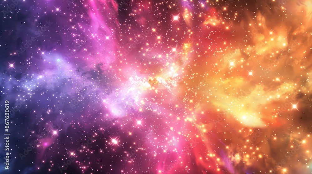 A stunning cosmic cascade of bright, colorful particles., image of galaxy universe space beautiful like magic in dream. A stunning cosmic cascade of bright, colorful particles., image of galaxy universe space beautiful like magic in dream.
