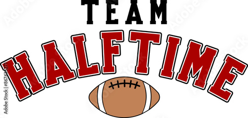 Team Halftime American Football Graphic Illustration - Sports Design