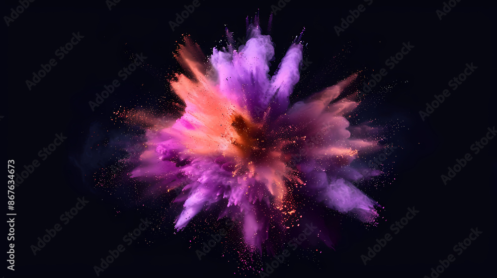 Vibrant powder explosion Vibrant powder explosion
