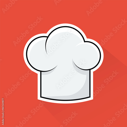 Illustration of Chef Hat in Flat Design