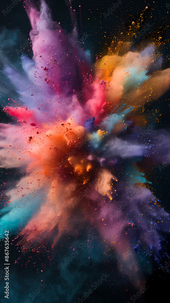 Vibrant powder explosion Vibrant powder explosion