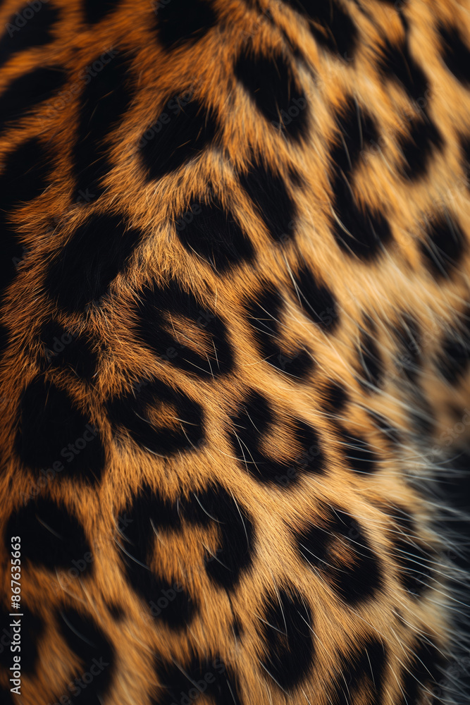 CloseUp of Leopard Fur Pattern Showcasing Detailed Spots and Texture CloseUp of Leopard Fur Pattern Showcasing Detailed Spots and Texture