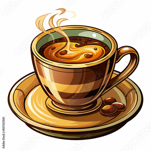 cup-of-coffee---on-a-white-background