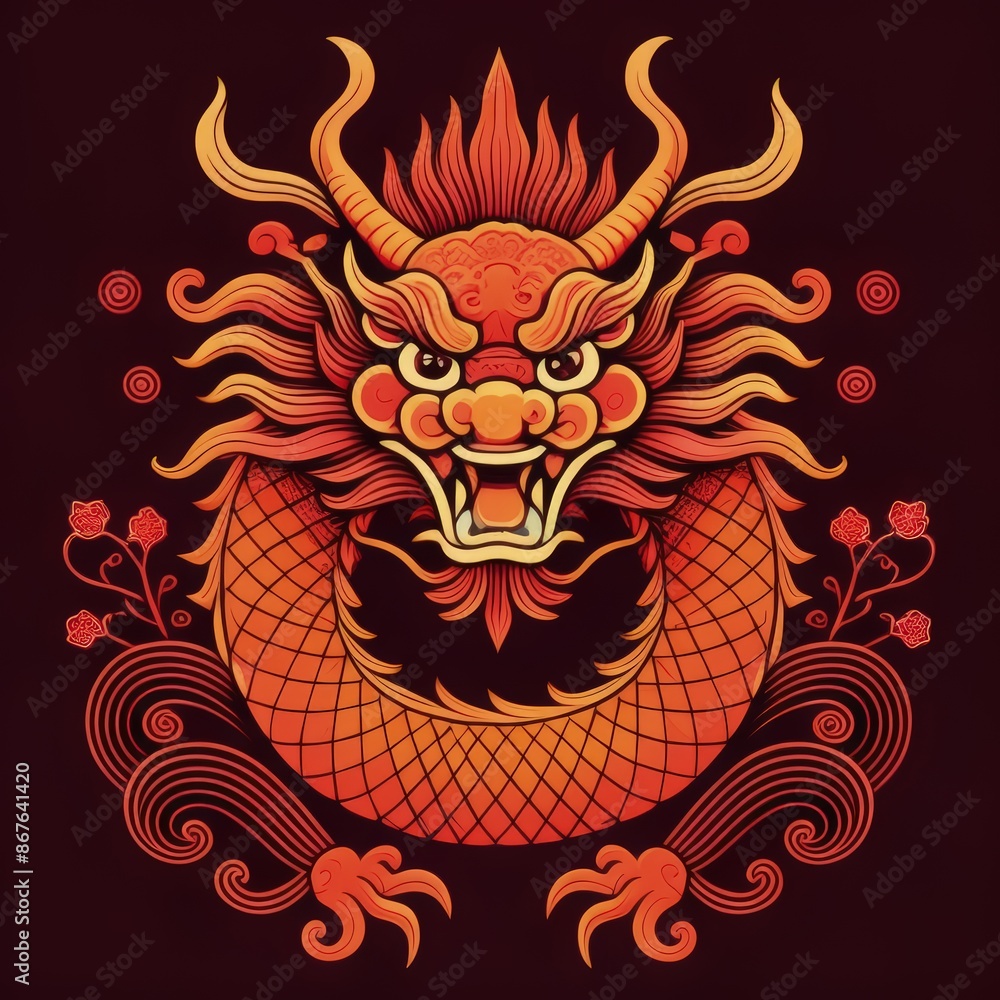 Chinese new year, year of the dragon. Set of Chinese new year posters, greeting cards design with Chinese zodiac dragon. Chinese translation: dragon Chinese new year, year of the dragon. Set of Chinese new year posters, greeting cards design with Chinese zodiac dragon. Chinese translation: dragon
