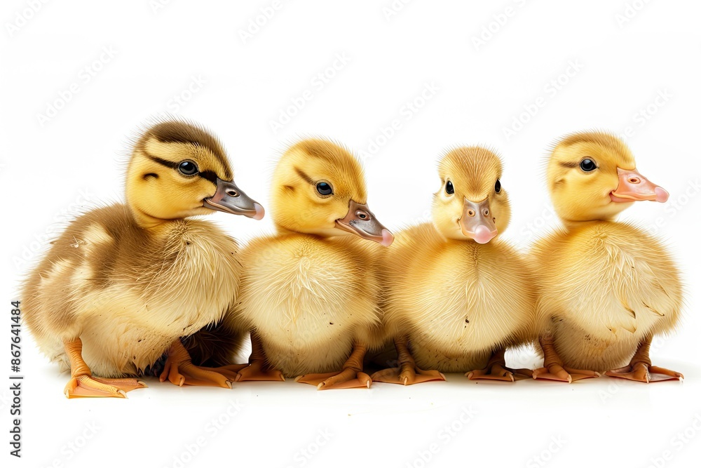 ducklings on isolated background ducklings on isolated background
