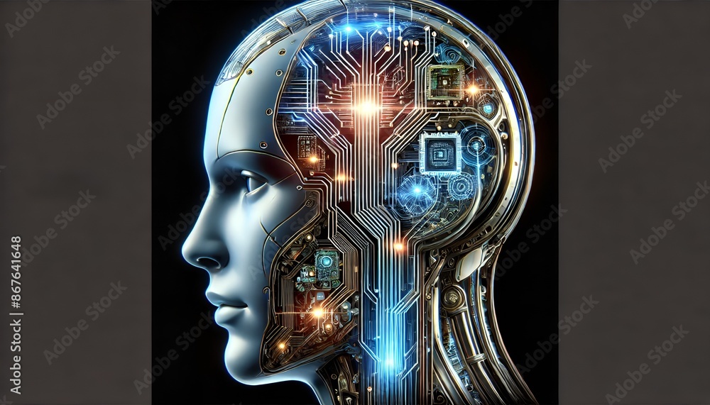 Artificial Intelligence in Humanoid Head - Generative AI Artificial Intelligence in Humanoid Head - Generative AI