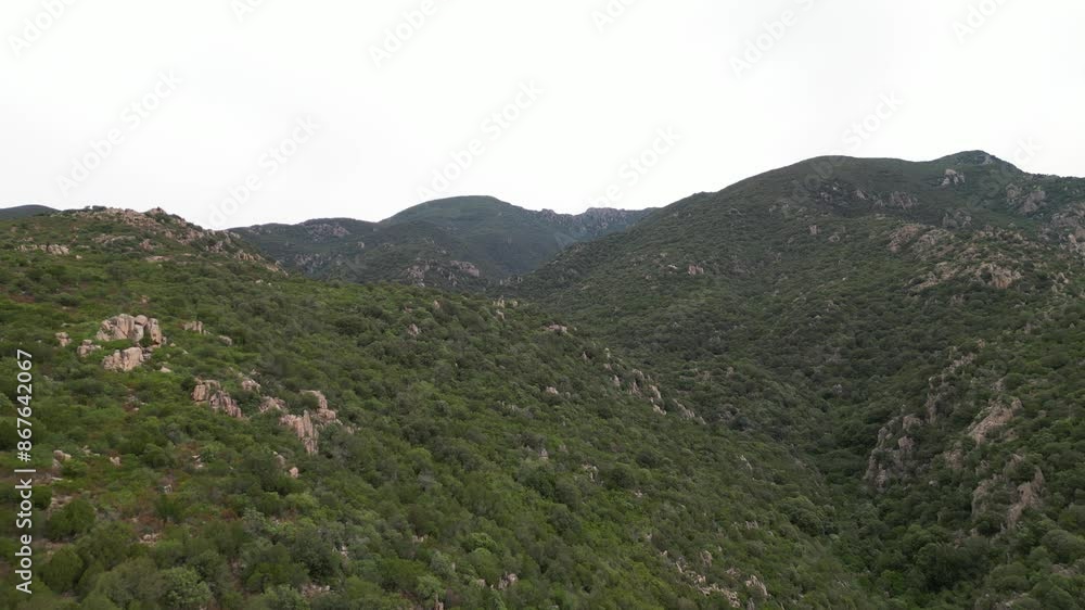 Rocky mountains with vegetation in Sardinia called Rocky mountains with vegetation in Sardinia called