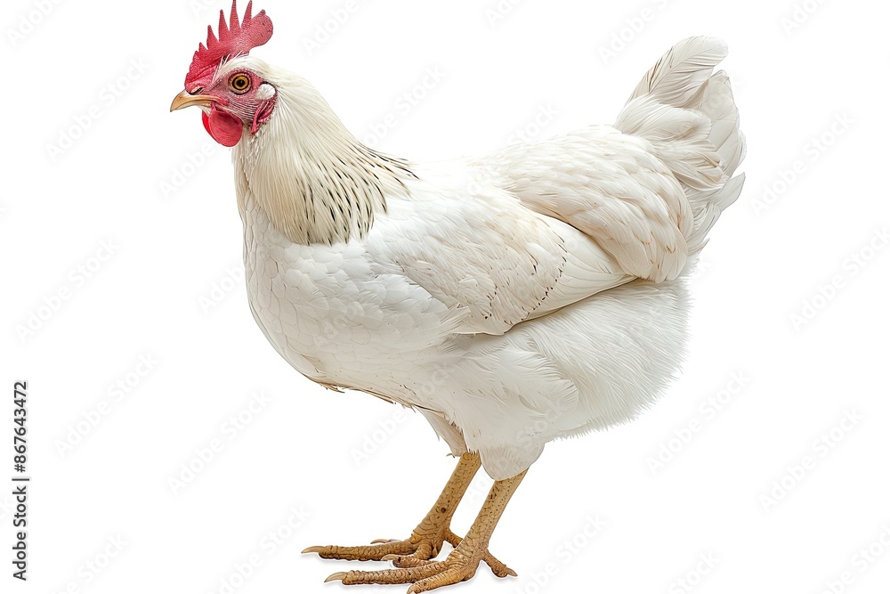 Fototapeta premium hen on isolated background
