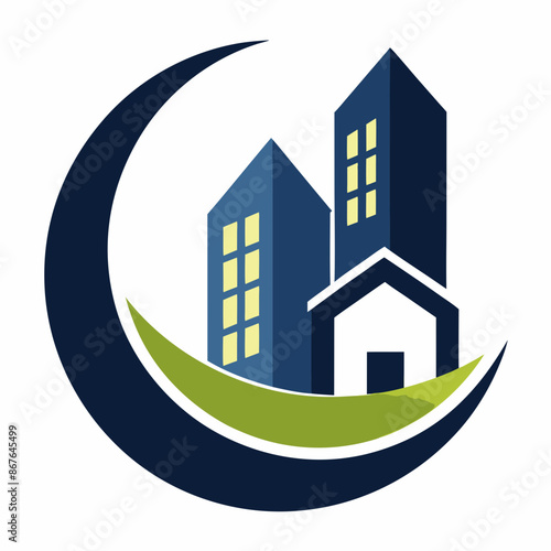  House logo vector art illustration. 