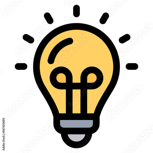 Lightbulb Icon Element For Design