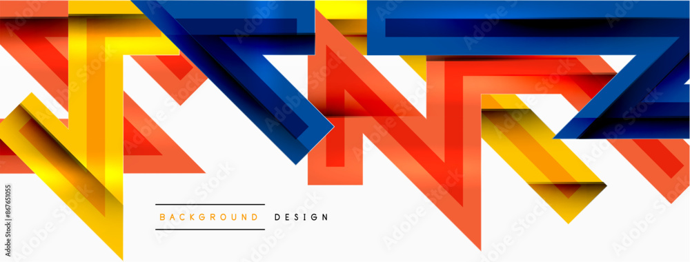 Line zig zag dynamic geometric abstract background. Colorful lines with shadow and light effects, various routes concept. Vector Illustration For Wallpaper, Banner, Background, Card Line zig zag dynamic geometric abstract background. Colorful lines with shadow and light effects, various routes concept. Vector Illustration For Wallpaper, Banner, Background, Card