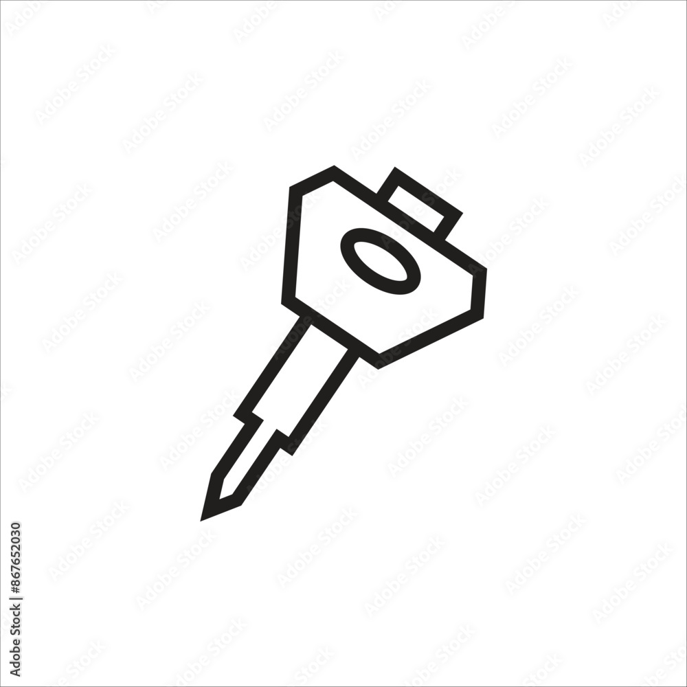 key vector icon line template key vector icon line template