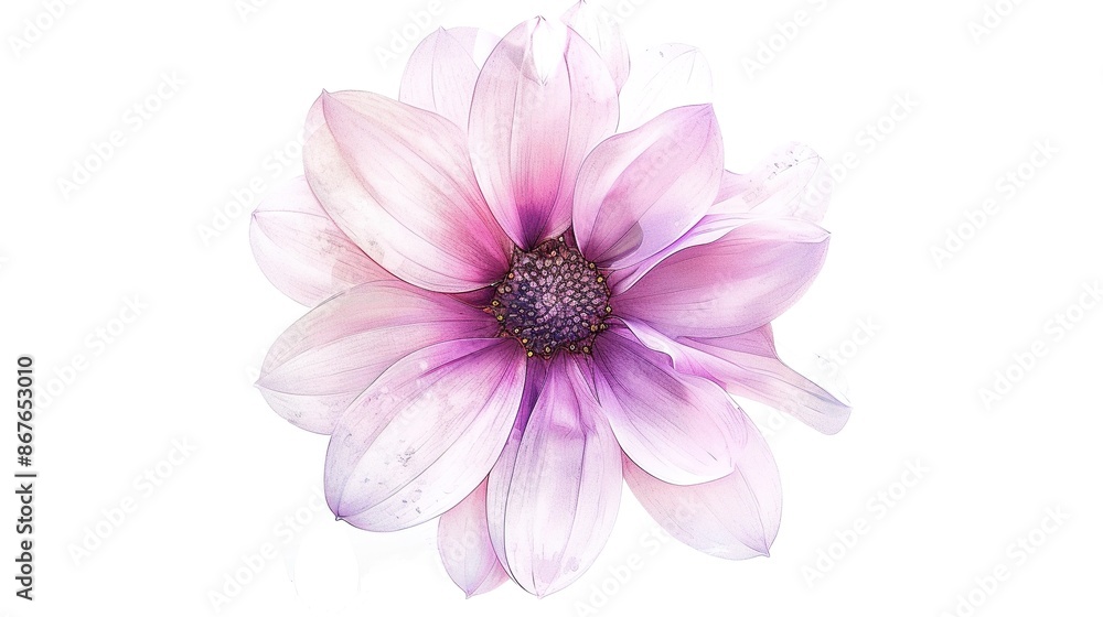 watercolor flowers on white background