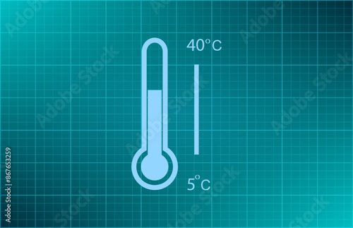 Vector illustration on blue background.