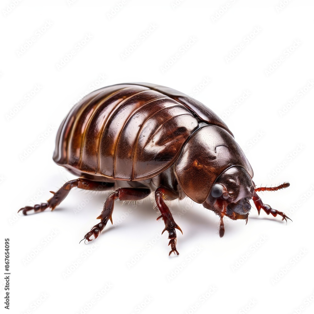 A pill-bug photography on white background. A pill-bug photography on white background.