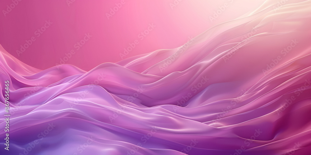 Obraz premium Smooth gradient background transitioning from deep purple to soft pink, providing a luxurious and elegant look, ideal for beauty products or high-end accessories