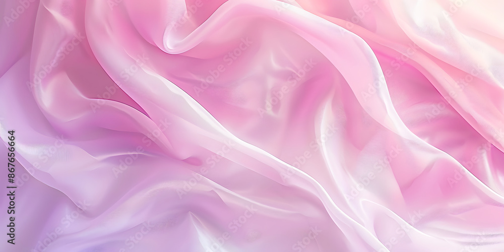 Fototapeta premium Soft gradient background blending from pastel pink to light lavender, creating a gentle and soothing feel, perfect for baby products or relaxation items