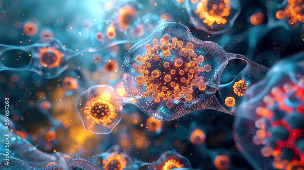 Vibrant Cellular Structure in Biotech, biotechnology, biotechnology cell, genetic engineering
Vibrant Cellular Structure in Biotech, biotechnology, biotechnology cell, genetic engineering