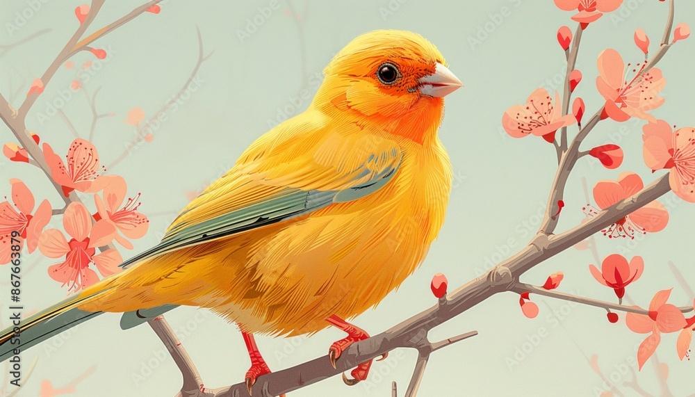 robin red and yellow bird on branch robin red and yellow bird on branch