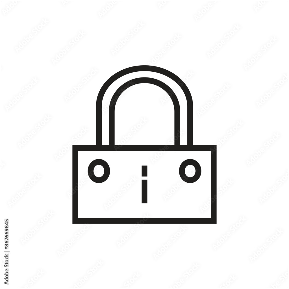 lock vector icon line template lock vector icon line template
