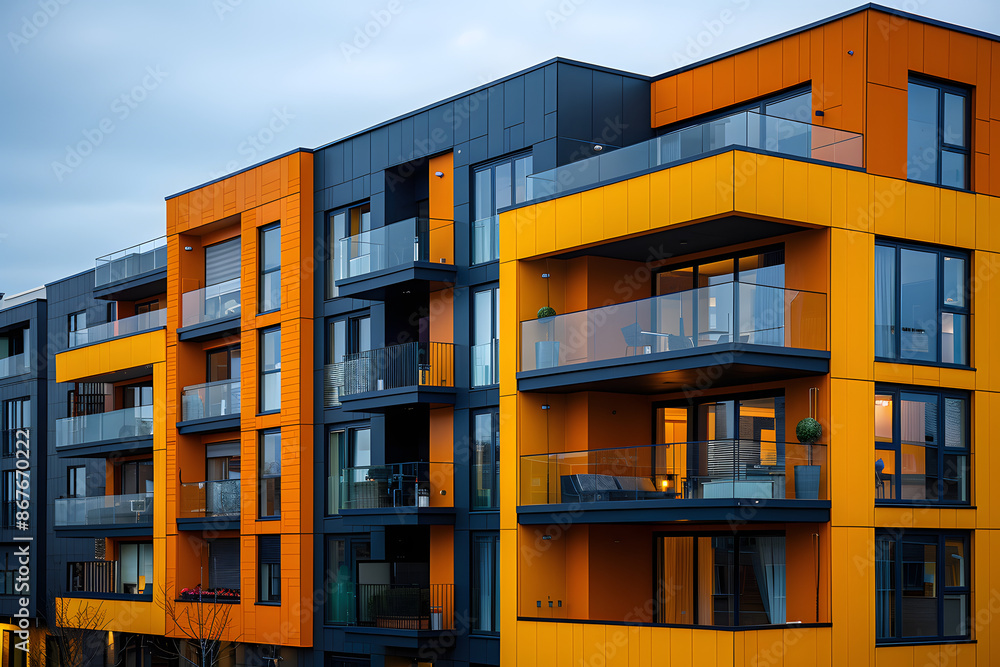 Luxurious Residential Tower Facade in High-End Campus Setting, Modern Architecture and Urban Living Concept Luxurious Residential Tower Facade in High-End Campus Setting, Modern Architecture and Urban Living Concept