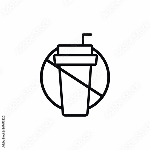 no plastic pollution prohibited icon