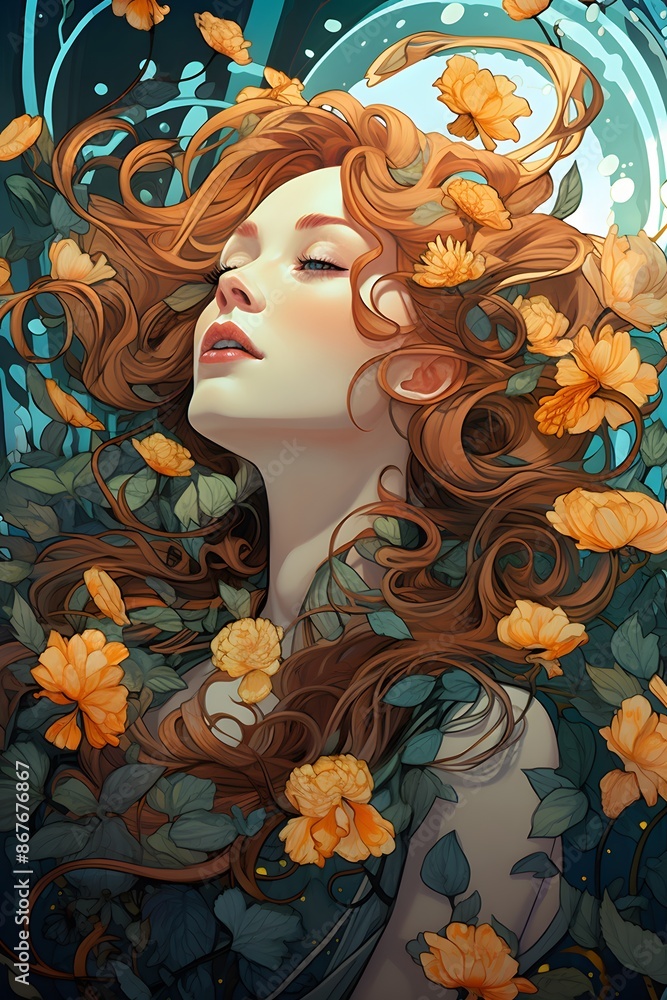 Divine Feminine art nouveau Divine Feminine art nouveau