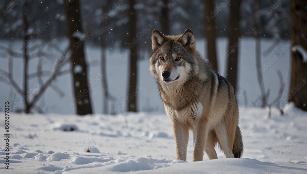 Wolf in snow Wolf in snow