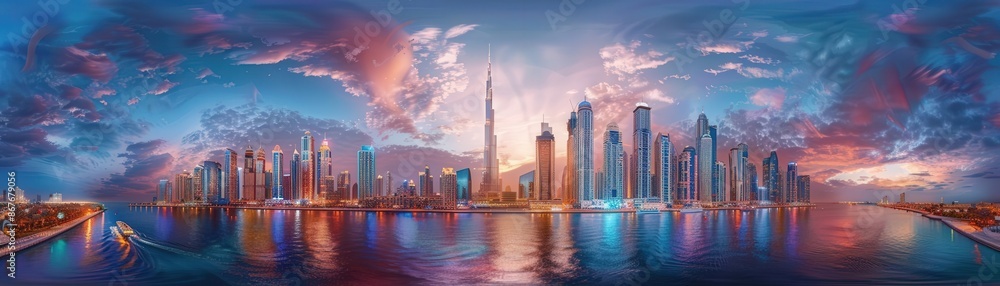 Fototapeta premium Reimagine famous architectural marvels through a unique lens with unexpected camera angles