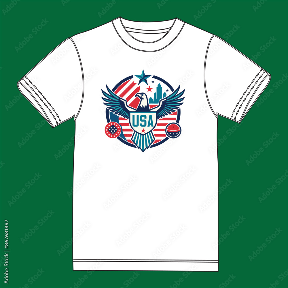 USA t shirt design. American t-shirt. eagle. flag. USA t shirt design. American t-shirt. eagle. flag.