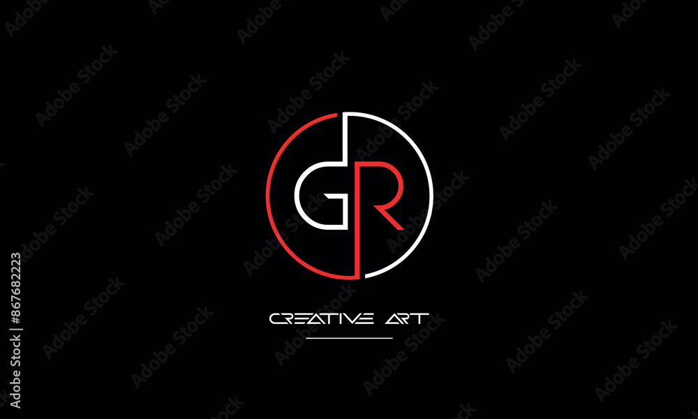GR, RG, G, R abstract letters logo monogram GR, RG, G, R abstract letters logo monogram