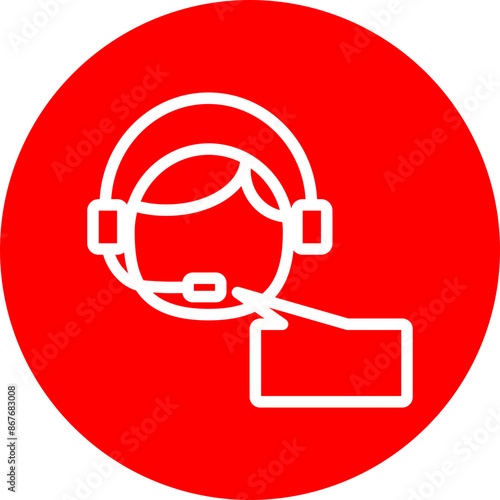 Advice Vector Line White Circle Red