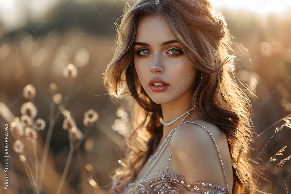 Beautiful girl model with jewelry Beautiful girl model with jewelry