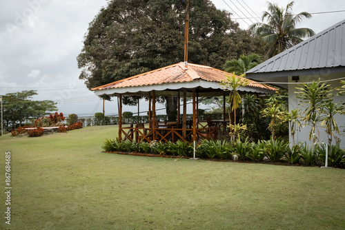 Traditional Malaysia house in Sandakan Sabah province Borneo Malaysia photo