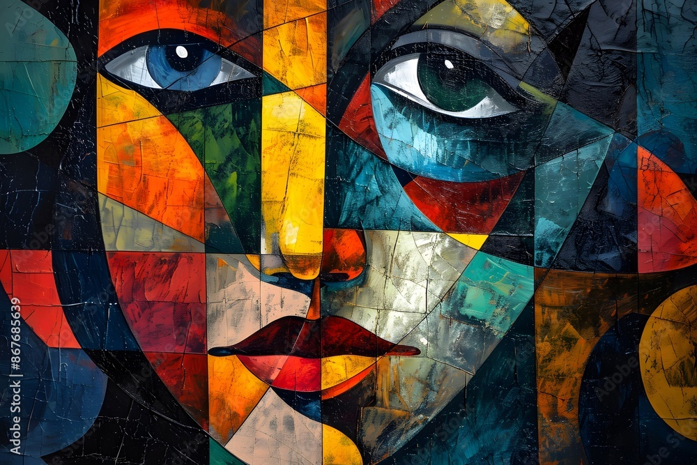 Abstract Geometric Portrait Art Abstract Geometric Portrait Art