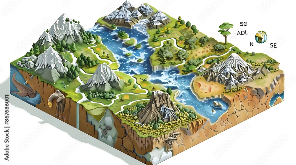 Visual aid on Terrestrial Biomes detailing characteristics of major ...