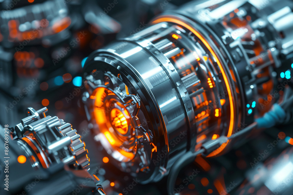 Electric motor system. Converts the stored electrical energy into mechanical power to move the car. Electric motor system. Converts the stored electrical energy into mechanical power to move the car.