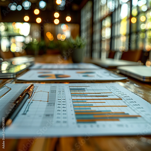 accountant working on desk using calculator, generative ai