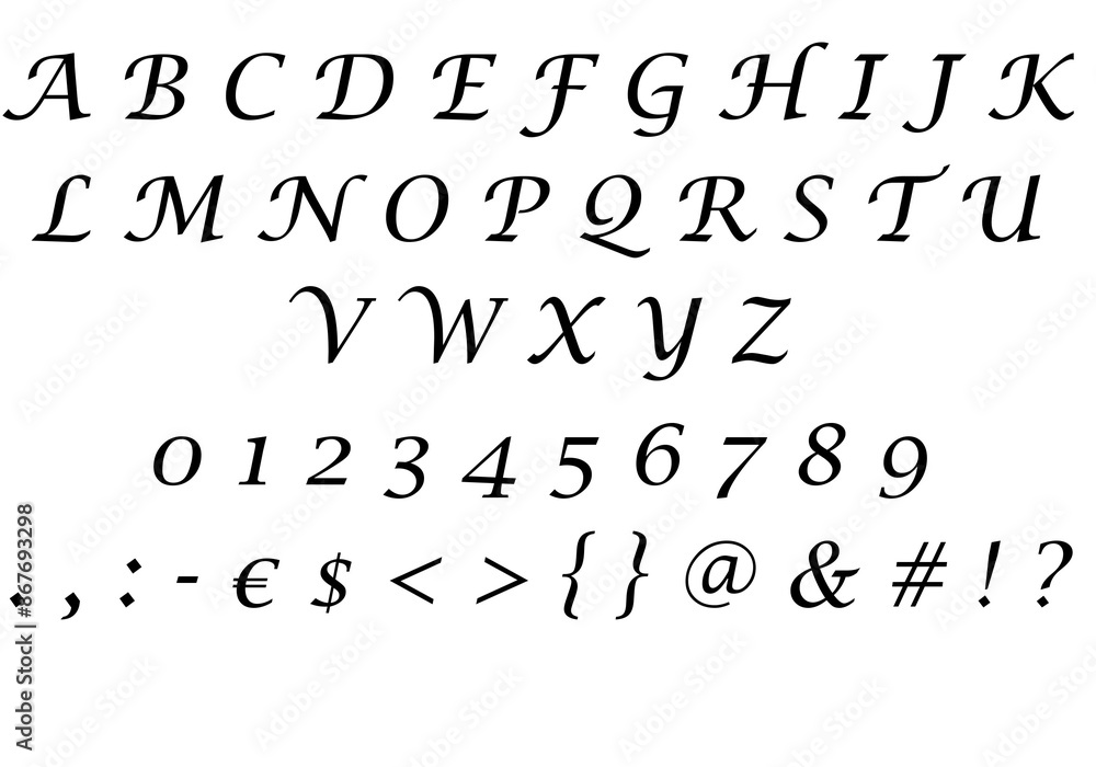 Font set with letters with numbers and special characters. With a transparent background Font set with letters with numbers and special characters. With a transparent background