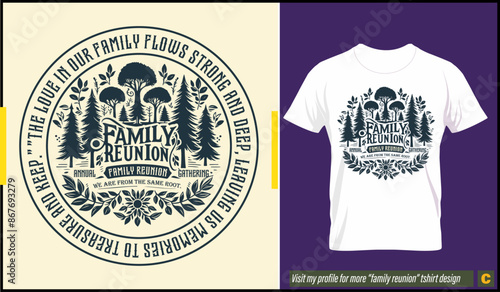 Family reunion design for tshirt banner badge flyer personal needs