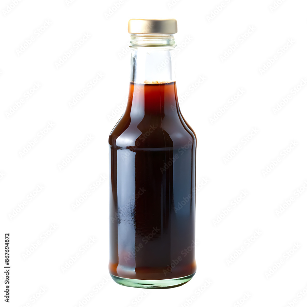 Dark Soy Sauce Bottle on Dark Background Dark Soy Sauce Bottle on Dark Background