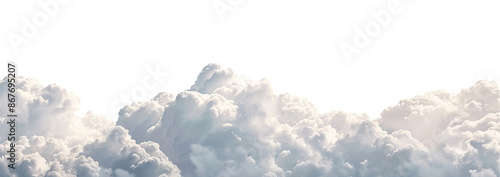 Fluffy white clouds cut out