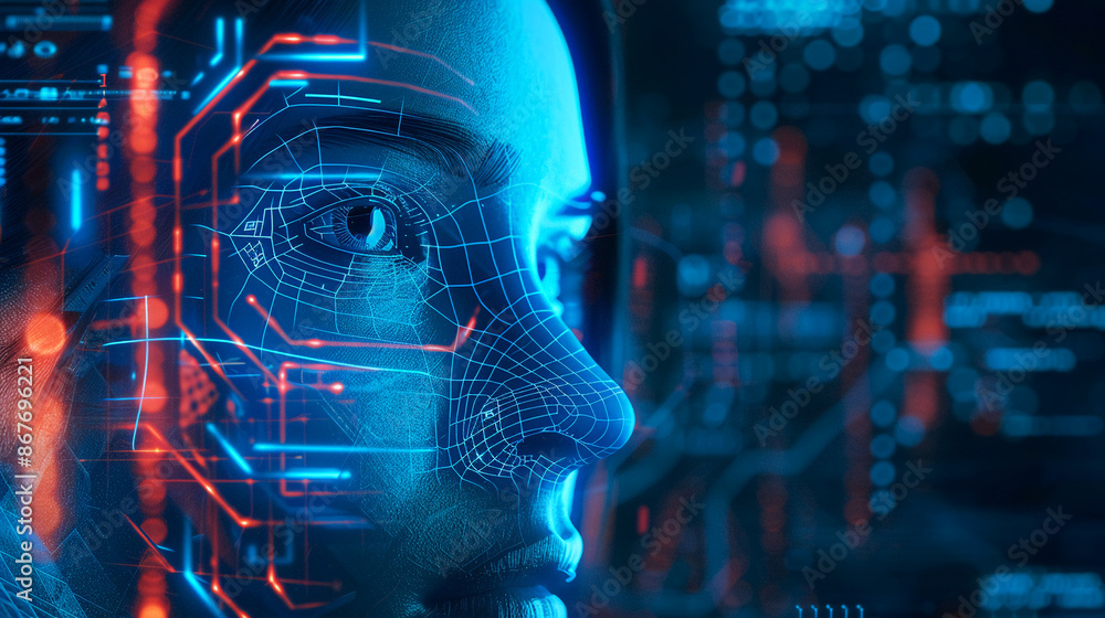 Fototapeta premium masthead background image on cybersecurity theme