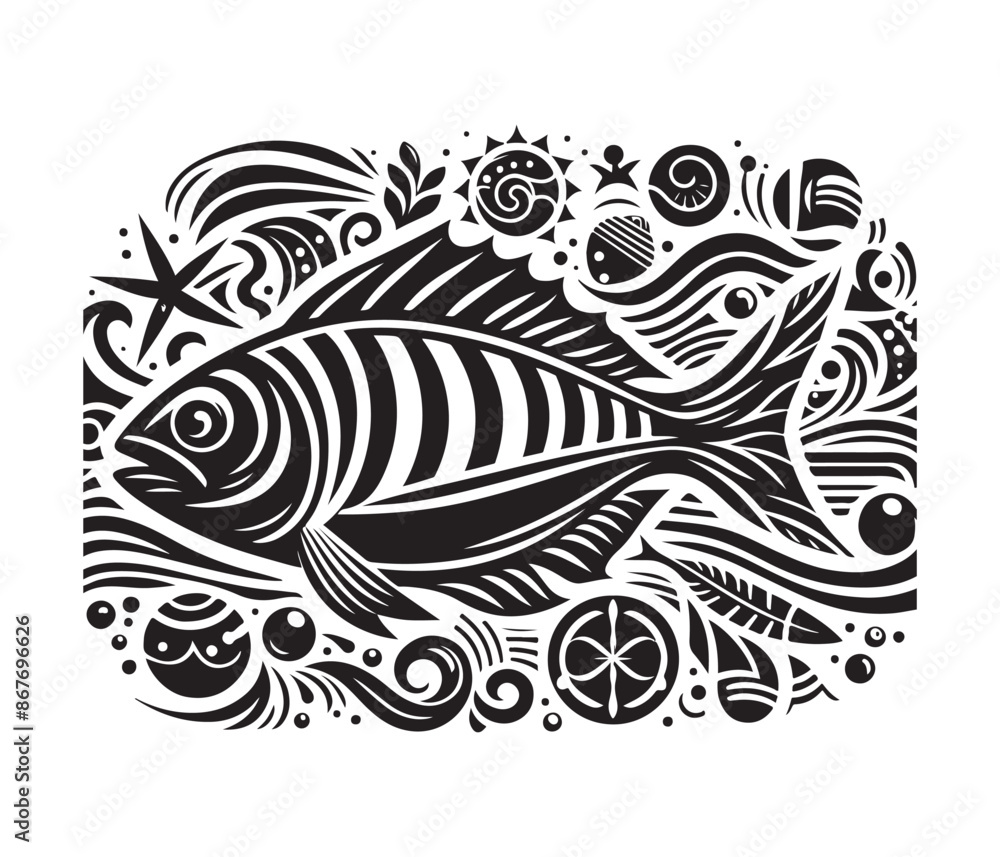 fierce fishing vector silhouette vector style graphic resources white background fierce fishing vector silhouette vector style graphic resources white background