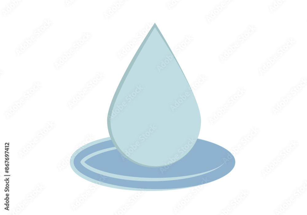 Gota de agua azul cayendo a un río Gota de agua azul cayendo a un río