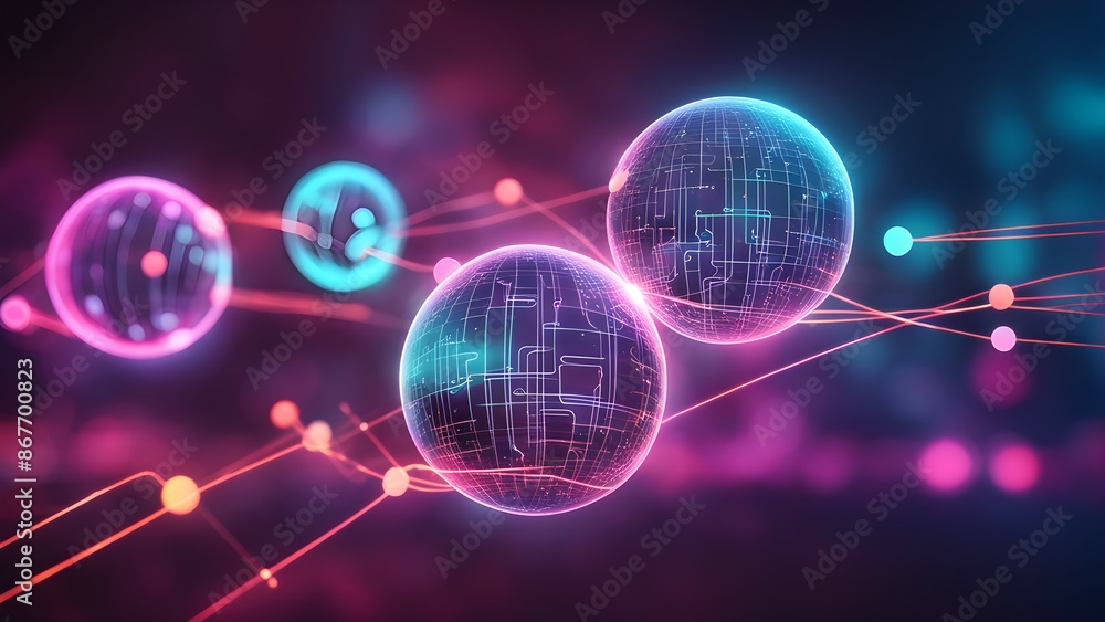 A computer generated image of a cityscape with a blue and pink background A computer generated image of a cityscape with a blue and pink background